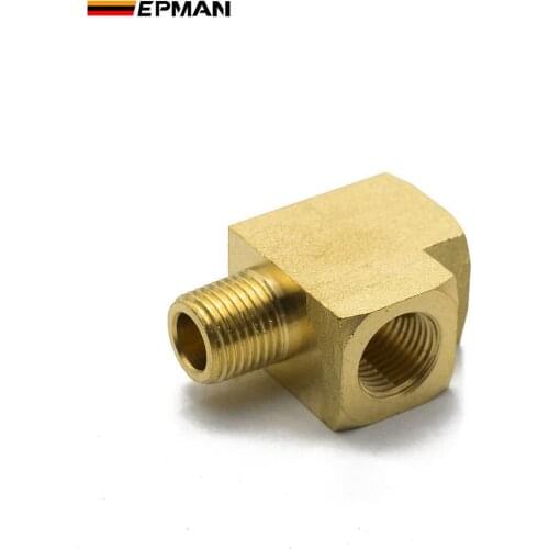 EPMAN Brass Street Pipe Tee 1/8"NPT Male To Two 1/8"NPT Female Tee/T/3-Way Brass Fitting F/Pipe/Tank EPCGQ208