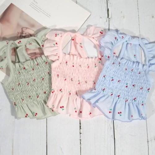 Summer Dog Dress Chiffon Dog Skirt Cat Chihuahua Yorkshire Yorkie Clothes Doggy Doggie Puppy Clothing Small Pet Apparel Outfit