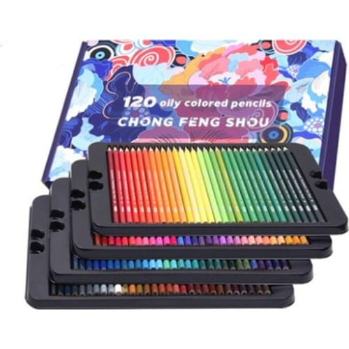 120 color oily lead professional hand-painted color pencil set for painting students with color lead childrens graffiti paint