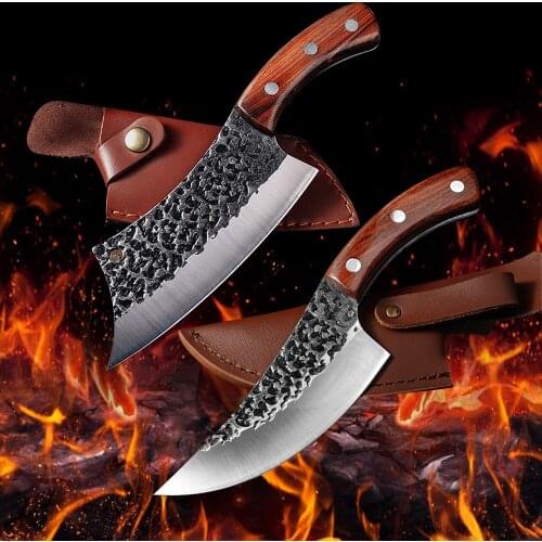 Slaughtered Fish Knives Sets Kitchen Knife Cooking Cleaver Camping Portable Stainless Steel Outdoor Knife Protective Case Cover