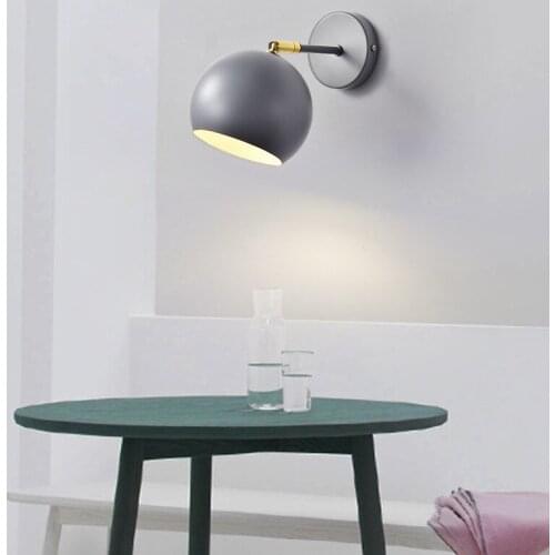 Nordic Retro Bedside LED Wall Lamp Art Brass Foyer Background Bedroom Restaurant Aisle Wall Sconce Lighting Free Shipping