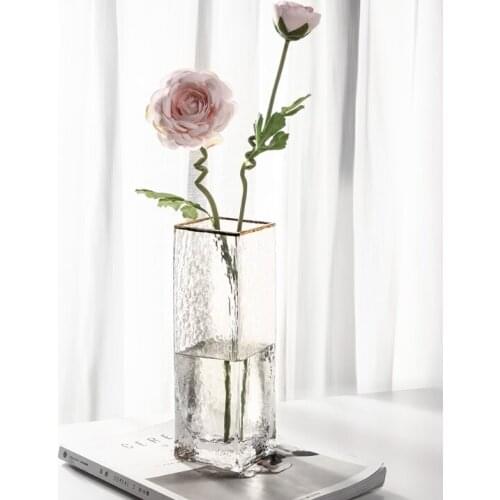 Tabletop Vase for Home Decoration Plastic Europe Nordic Design Vase for Flower Glass Arts Living Room Decoration Flower Vase