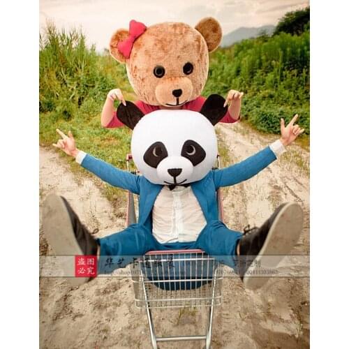 New Arrival Brown Bear Head Mascot Costume Cartoon For Lover Dress (Only Head) Clothing Advertising Carnival Halloween Christmas