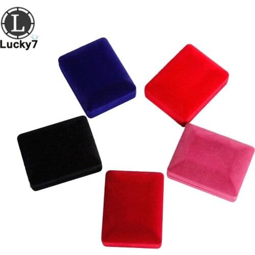 Wholesale Black Velvet Wedding Bride Jewelry Necklace Pendant Box Gift Colar Earrings Trinket Display Case Holder Organizer
