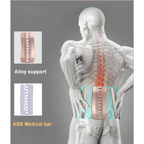 Orthopedic Tourmaline Self-heating Magnetic Steel Bone Waist Widen Belt Men Women Lumbar Support Back Brace Belt With 3pcs Pad