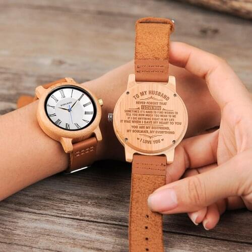 Engraving Men Women Watches Family Special Christmas Gifts for DAD MOM Son Daughter Husband Wife Quartz Customize Anniversary