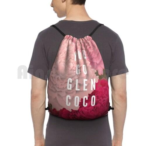 You Go Glen Coco Backpack Drawstring Bag Riding Climbing Gym Bag Mean Girls Fandom Flowers Vintage Pink Quote Type