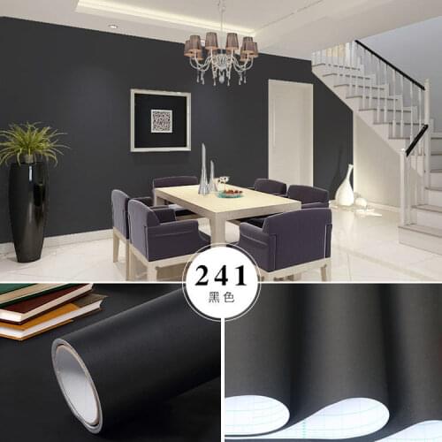 PVC Self-Adhesive Wallpaper Pure Color Home Decorative Films Waterproof Wall Stickers Living Room Kitchen Desktops Stickers