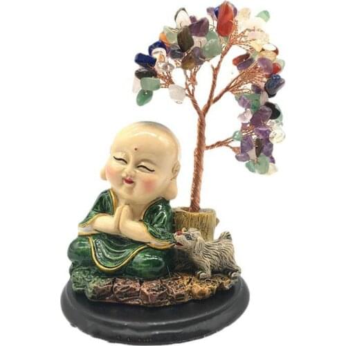 Lucky Tree Wealth Crystal Tree Natural Lucky Tree Money Tree Ornaments Bonsai Style Wealth Luck Feng Shui Ornaments