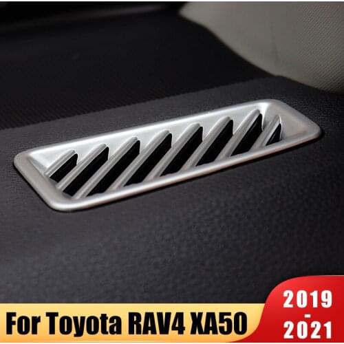 ABS Car Interior Dashboard Air Vent Trim Sequins Air Conditioner Outlet Sticker For Toyota RAV4 XA50 2019 2020 2021Accessories