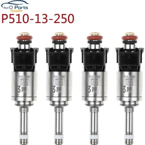 YAOPEI 4Pcs Fuel Injector P510-13-250 P51013250 For Mazda 2 1.5L 2WD 2016 Car Accessory P51013250 AN0160-01U09