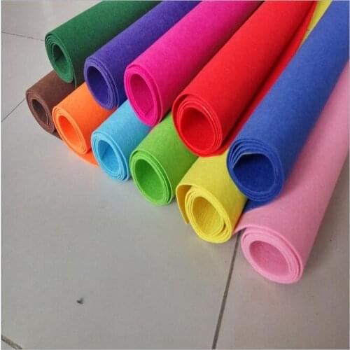 1Pcs 50CMX40CM Non Woven Felt Fabric Cloth 1mm Felt for needlework Thick Home Sewing Decoration For Sewing Dolls Craft