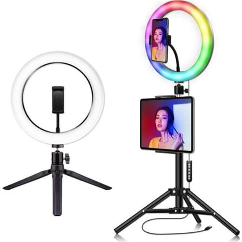 10.23 inches Right Light Desktop Floor Live Stand Holder Tripod for Live Light Phone Holder Universal Selfie Ring Light