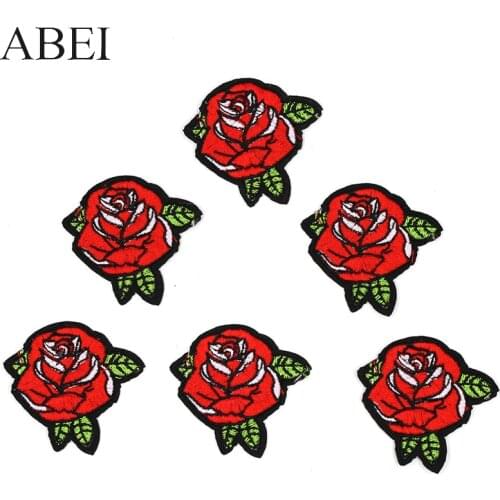 10pcs/lot Diy Fashion Clothes Flower Stickers Embroidery Coats Appliques Iron On Patches Sewing Jeans Badge Garment Accessories