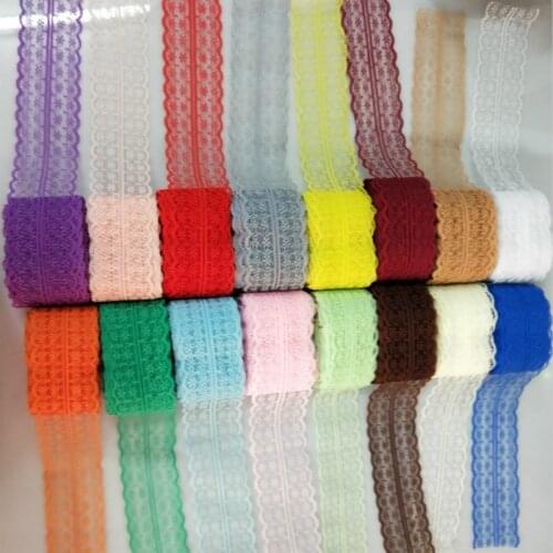 10yards/lot 19 Colors Lace Ribbon Tape 45MM Lace Trim Fabric DIY Embroidered Net White Lace Trim Cord For Sewing Decoration