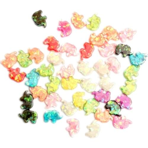 11x8 mm Resin Mixed Transparent Small Elephant Decoration Crafts Flatback Cabochon Embellishments Scrapbooking DIY Accessories