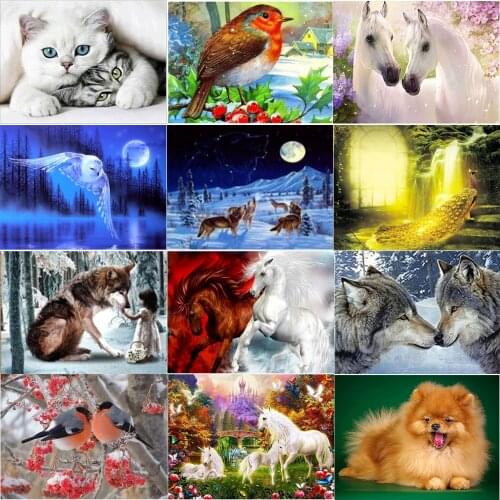5D Diamond Painting Animal Series Shaped Diamond Sticker Diamond Embroidery Mosaic Home Decoration DIY Handmade New Year Gift