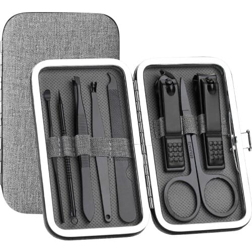 8Pcs/Set High Quality Multifunction Nail Clipper Set Stainless Steel Pedicure Scissor Tweezer Durable Manicure Kit Nail Art Tool