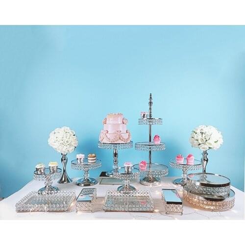 9pcs/lot 3 Tier Cake Stand Afternoon Tea Wedding Party Tableware New Bakeware Tray Display Rack Cake Decorating Tools