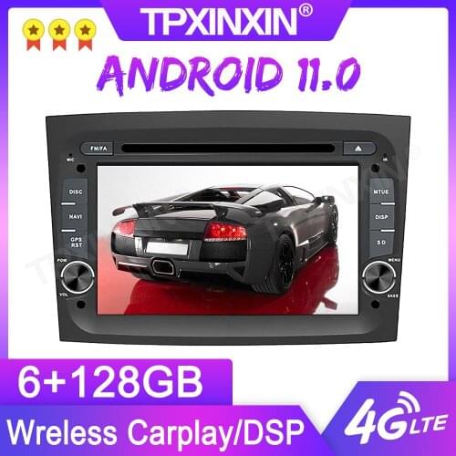 Android 11.0 6+128G For Fiat Doblo 2016 2017 2018 GPS Car Multimedia Player Headunit Audio Radio Navigtion Tape Recorder