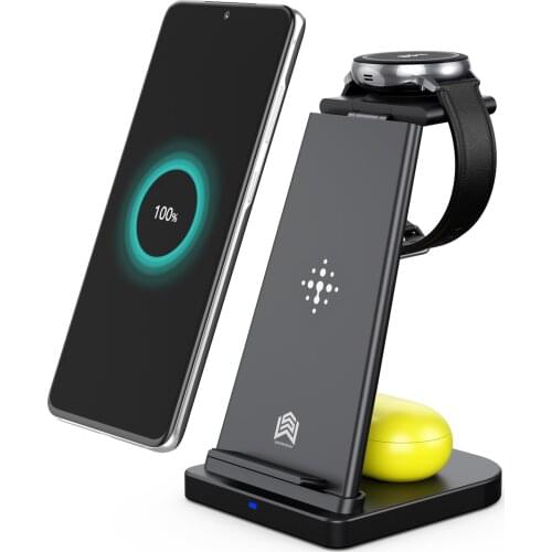 3 in 1 Wireless Chargers For Samsung Note 20 10 S10 15W Fast Wireless Charging Dock Station For Galaxy Watch Active Galaxy Buds