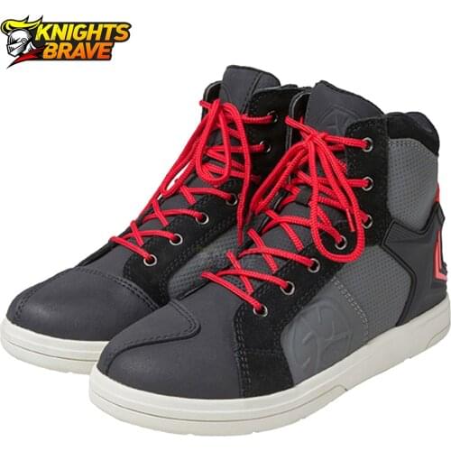 Waterproof Motorcycle Boots Men Breathable Motocross Boots Motorbike Moto Botas Moto Casual Motorcycle Shoes For 4 Season