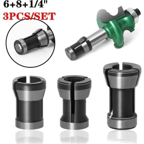 3pcs Collet Chuck High Engraving Trimming Machine Electric Router Bit 6mm 6.35mm 8mm Collets Sets Cheap Price