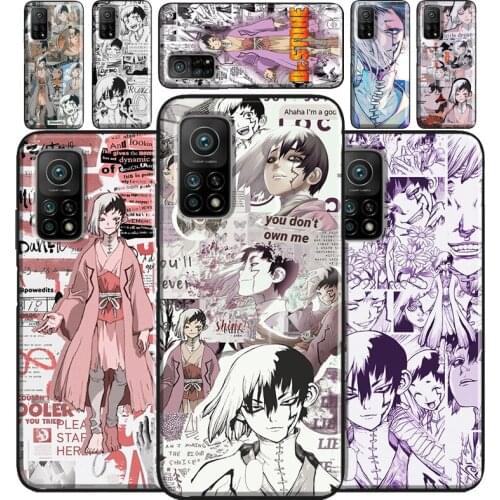 Dr. Stone Asagiri Gen Anime For Xiaomi Mi 11 Lite Case Cover 10T Pro 11 Ultra Bumper Cover For POCO F3 M3 X3 Pro Case