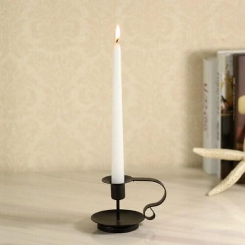 Black candlestick Iron Candelabrum Taper Candle Holder Candlestick Stand Candlelight Dinner kitchen home Decoration