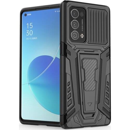 For OPPO Reno6 Pro Plus Case Chariot Bracket Rubber Armor Bumper Cover For Reno 6 Pro Plus Cover for OPPO Reno6 OPPO Reno6 Pro