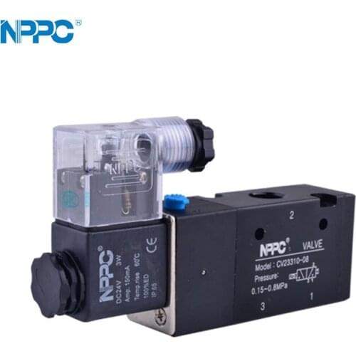 CV series solenoid valve, NPPC brand, port size G1/4", CV23310-08