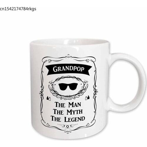 Grandpop The Man The Myth The Legend Fun Cool Grandpa Grandfather Gift Mug, 11 oz