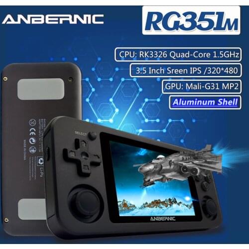 ANBERNIC RG351M New Version Wifi PS1 Retro GAME 2400 GAMES 64G Games RG351P -Upgrade Version RK3326 N64 Pocket Game Player 351M