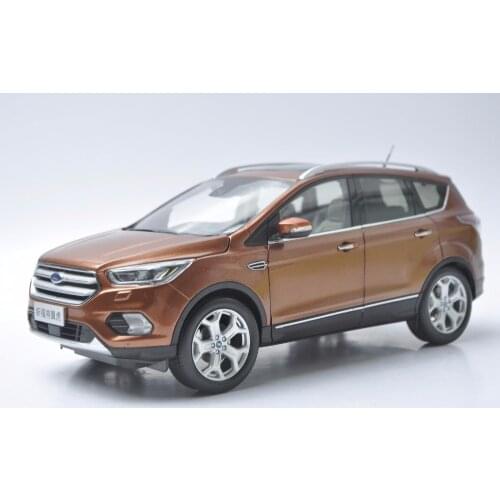 1:18 Diecast Model for Ford Kuga Escape 2017 Brown SUV Alloy Toy Car Miniature Collection Gifts