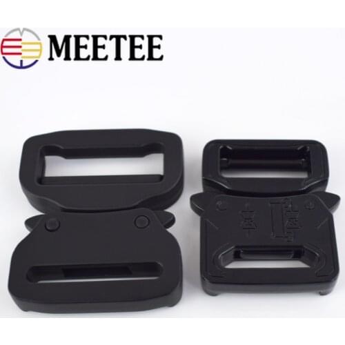 Meetee 27mm/38mm Metal Bag Backpack Strap Quick Side Release Buckle Dog Collar Webbing Belts Military Equipment Accessories