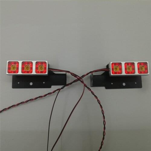 ​ Metal LED Tail Light Trailer Modified Taillight Durable Aluminum for Tamiya Man 620 1851 3363 56352