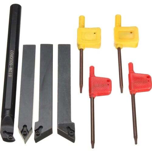Set of 4pcs Metal CNC Lathe Turning Tool Holder Boring Bar Set w/ Wrench