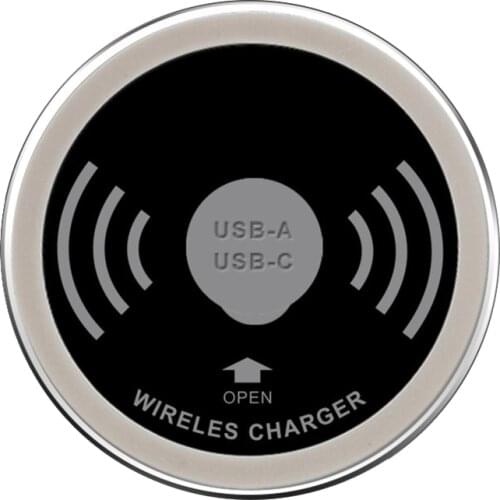 2021 New 15W QC3.0 USB-C USB-A Built in Desktop Device Qi Fast Embedded Wireless Charger