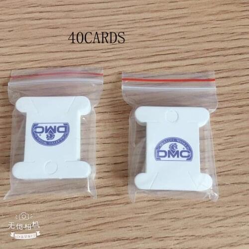 Oneroom 40Pcs Embroidery Floss Craft Thread Bobbin Cross Stitch Storage Holder Plastic