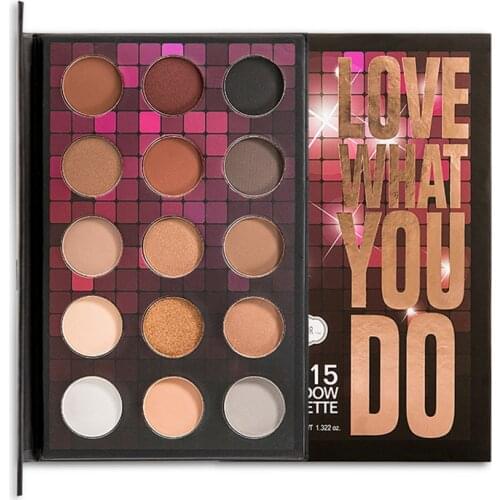 15 Color Eye Shadow Palette Cream Long Last Eyeshadow Smoky Earth Style Shimmer Eyeshadow Palette Matte Cosmetic Easy to Wear