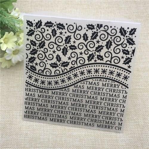 Merry Christmas Embossing Folder Plastic Card Making Stamps Scrapbooking Paper Craft Supplies Folders Album DIY