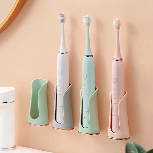 Punch-free electric toothbrush holder silicone wall-mounted household toilet electric toothbrush base bracket bathroom shelf