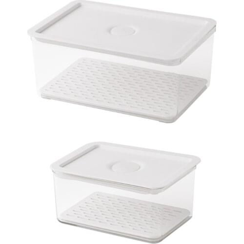 Fruit Vegetable Food Storage Container Plastic Fridge Produce Saver Kitchen Refrigerator Organizer Keeper Basket Fresh Box