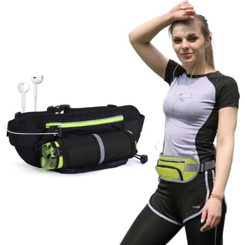 Running Waist Belt Bag Marathon With Water Bottle For 4.8-6.6 inch Phone Sports Trail Running Bag Men Women Fanny Pack