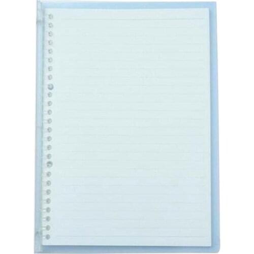 1Pcs Transparent Macaron Grid Loose-Leaf Book Inner New Binder Notebook Ring Plan Supplies Diary School Office Binder Core E3H8