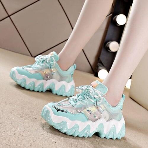 Summer Lace-up Breathable Women Sandals Wedges Chunky Heels Height Increasing Paltform Female Ladies Shoes Zapatos De Mujer