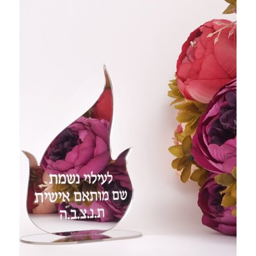 Modern Custom 15cm Candle Holders Flame Glass Personalized Votive Prayer Acrylic Mirror Gift Table Tray Wedding Party Decoration