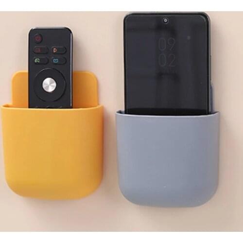 Mobile Phone Storage Rack Wall-Mounted Remote Control Air Conditioning TV Remote Control Organizer Case Plug Holder Rack