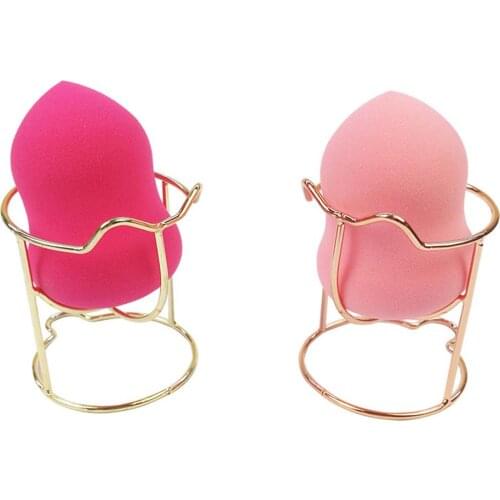 Mildew Proof Beauty Makeup Sponge Egg Storage Rack Powder Display Stand Alloy Drying Holder Rack Cosmetic Puff Drying Bracket