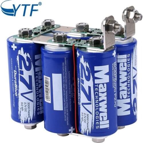 Original MAXWELL Super capacitor 16v 500f car bettery bank 6* 2.7v 3000 farad ultracapacitor For motor starting